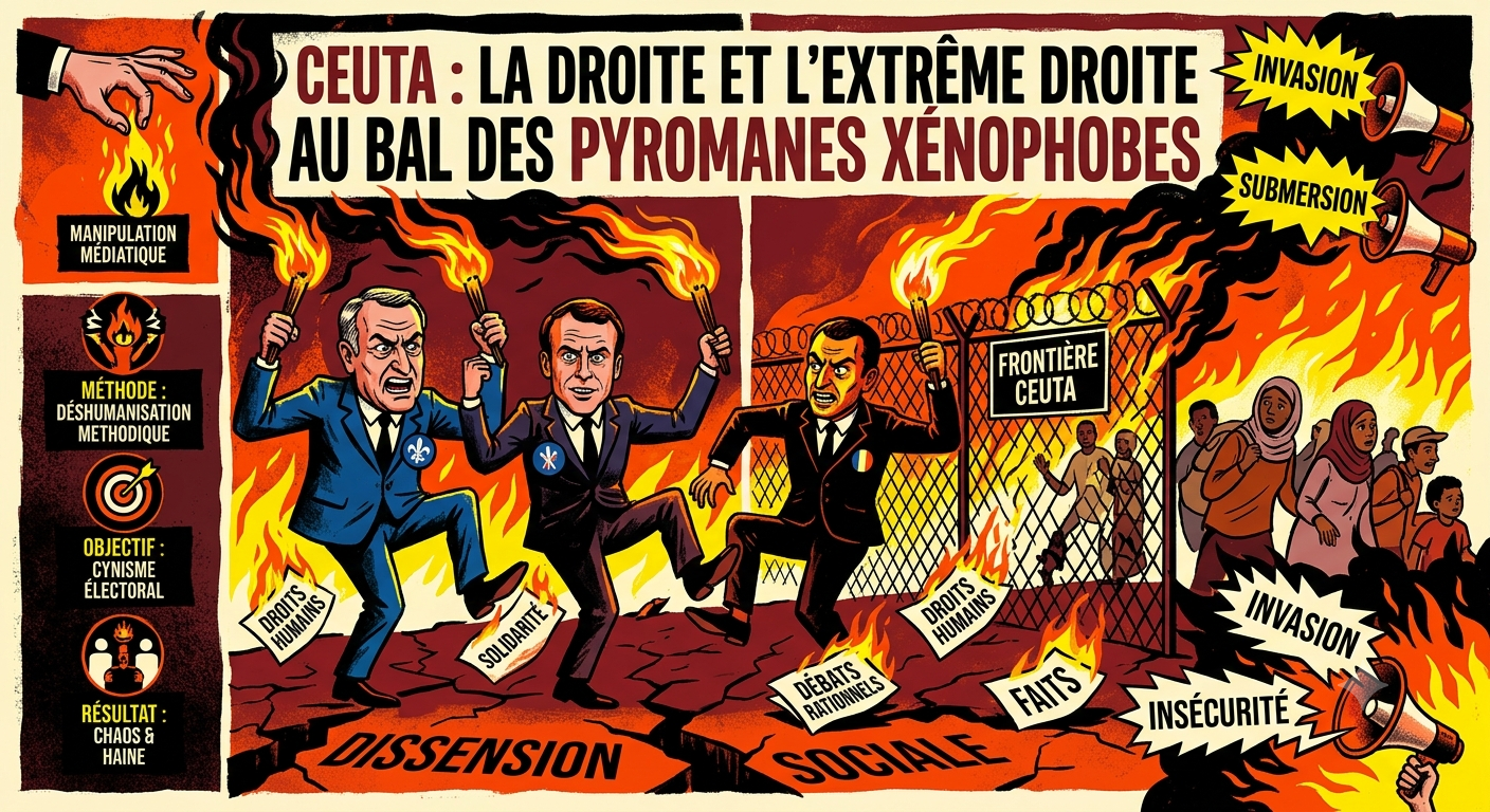 Ceuta : la droite et l&rsquo;extrême droite au bal des pyromanes xénophobes